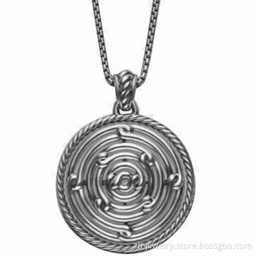 Inlay Gemstone Pendant Jewelry, Different Style/Material Can be Made for Client, 925 Sterling Silver